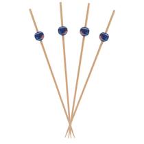 Espetinho Palito Bolinha Azul Petisco Decorar Pratos 100 Un