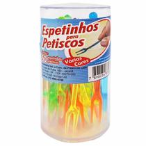 Espetinho para Petisco Colorido Plastilânia 50 Unidades - PLASTILANIA