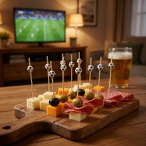 Espetinhos Para Comida De Boteco Tema Futebol Unidades Ecologicos Decorativos