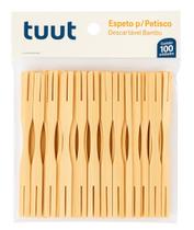 Espeto Bambu Petisco 100un Descartável Econômico Prático Festa