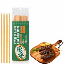 Espeto de Bambu Churrasco 25cm Pacote 50 Unidades Resistente Flexível Ecológico