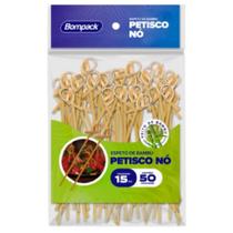 Espeto de bambu para petisco 9 cm com 50 unidades bom pack Espeto de bambu para petisco 9 cm com 50 unidades bom pack