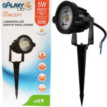 Espeto de jardim led 5w verde ip65 corpo plastico galaxy
