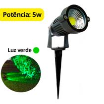 Espeto de Led 5w Iluminação Para Jardim Luz Verde - Athanta