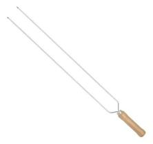 Espeto Duplo Aço Cromado 75cm Com Cabo Mor