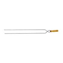 Espeto Duplo para Carne de Churrasco 45 Cm
