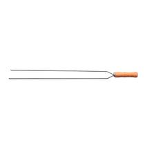 Espeto Duplo Para Churrasco Tramontina de Aço Inox 75cm Com Cabo de Madeira