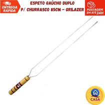 Espeto Gaúcho Duplo para Churrasco 85cm - Grilazer