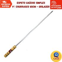 Espeto Gaúcho Simples para Churrasco 85cm - Grilazer