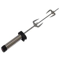 Espeto Giratório A Pilha Aço Inox 304 Haste Flexível 45-60Cm