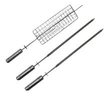 Espeto Grelha Abaulado com 2 Espetos Picanha para Kit Giratório Brasa Grill
