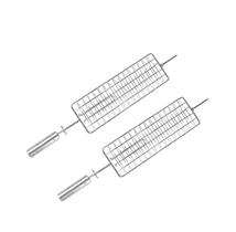 Espeto Grelha Côncavo P/ Churrasqueira Giratória Kit 2 Peças