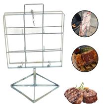 Espeto Grelha Costelão Churrasco Fogo de Chão Aço Carbono Galvanziado