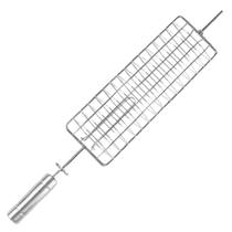 Espeto Grelha Giratório para Peixes, Pão de alho, Frango para Grill Elétrico Brasa Grill