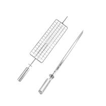 Espeto Grelha Giratório Peixes Legumes + Espeto Espada Inox