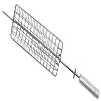 Espeto Grelha Grill Para Frango/Peixe/Linguiça/Coração Inox