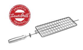 Espeto Grelha Inox Giratório Peixes Frangos Legumes Espeto Grelha Inox Giratório Peixes Frangos Legumes
