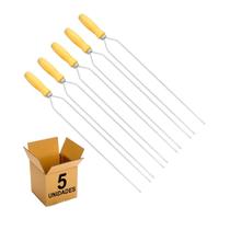 Espeto Inox Duplo Churrasco Matrinox Lâmina 50cm - 5 unid.