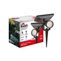Espeto Jardim Luminária Led Solar Prova Dágua 6500k Kian