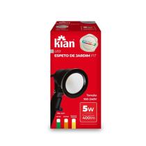 Espeto led de jardim 5w preto luz verde - kian Espeto led de jardim 5w preto luz verde - kian