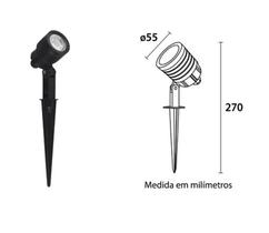 Espeto Led de Jardim Clean 6W Preto - Blumenau