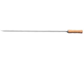 Espeto para churrasco 65cm lamina de aco inox e cabo de madeira tramontina