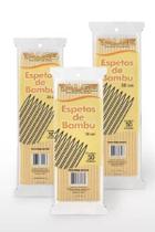 Espeto para churrasquinho de bambu composta com 50 unid - Talge