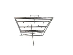 Espeto para costela fogo de chão - INOX -50X65CM - base em X