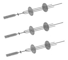 Espeto Para Grill Giratório 8 Espetinho - Kit C/3 Espetos