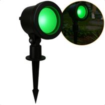 Espeto para Jardim LED FIT 5W Bivolt Preto Luz Verde