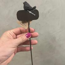 Espeto Placa Lousa Bird Marrom Home Basket - Un Espeto Placa Lousa Bird Marrom Home Basket - Un