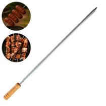 Espeto Simples 65 cm Para Churrasco Linguiça Em Alumínio Metalmig Espeto Simples 65 cm Para Churrasco Linguiça Em Alumínio Metalmig