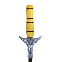 Espeto Simples Zavi Grill de Inox para Carnes 67cm com Cabo de Madeira