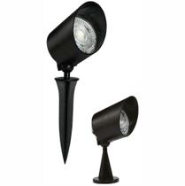 Espeto Spot Jardim Led Clean Blumenau Preto 5W Bivolt Luz Verde Decorativa