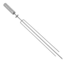 Espeto Tridente Giratório Rotativo Aço Inox Churrasqueira Grill