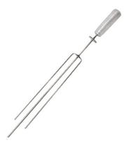 Espeto Tridente Inox Rotativo Giratório P/churrasqueira Espeto Tridente Inox Rotativo Giratório P/churrasqueira