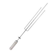 Espeto Triplo Giratório 60cm Inox Tridente - Churrasqueira Espeto Triplo Giratório 60cm Inox Tridente - Churrasqueira