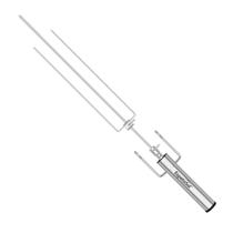Espeto Triplo Giratório a Pilha Inox 69cm para Churrasqueira Titan Espeto Triplo Giratório a Pilha Inox 69cm para Churrasqueira Titan