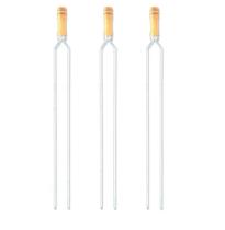 Espetos Churrasco Alumínio Duplo 85cm Cabo Madeira Kit com 3