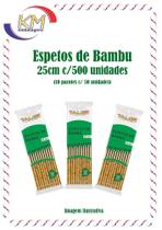 Espetos de bambu 25 cm c/500 unidades - Talge - espetinho, churrasco (9993496)