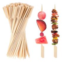 Espetos de bambu Abeillo 15 cm/6 polegadas, 100 unidades para churrasco de coquetel