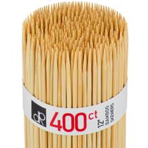 Espetos de bambu DecorRack, pacote de 12 polegadas e 400 para churrasco e grelhados