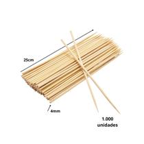 Espetos De Bambu Para Churrasco: 25cm x 4mm c/1000