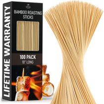 Espetos de Bambu Zulay Kitchen - 100 Palitos para Churrasco (10 Pacotes com 10) Espetos de Bambu Zulay Kitchen - 100 Palitos para Churrasco (10 Pacotes com 10)