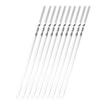 Espetos De Churrasco De Aço Inoxidável De 30 Cm, 10 Unidades, Anti-rolamento, Resistentes E