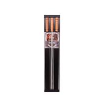 Espetos Duplo Simples Suporte Parede Preto Kit Churrasco 4pc Espetos Duplo Simples Suporte Parede Preto Kit Churrasco 4pc