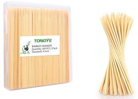 Espetos Espetos de bambu TONGYE de 4 polegadas (200 unidades) para alimentos