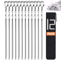 Espetos LANNEY 36 cm de Aço Inoxidável com Lâmina Chata - Pacote com 12 Espetos LANNEY 36 cm de Aço Inoxidável com Lâmina Chata - Pacote com 12