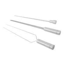 Espetos Para Churrasco Inox Duplo/espada/coração Lâmina 7 Espetos Para Churrasco Inox Duplo/espada/coração Lâmina 7