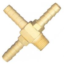 Espigao fixo t 3 saidas 1/4 x 5/16 com rosca lubefer lub-24n